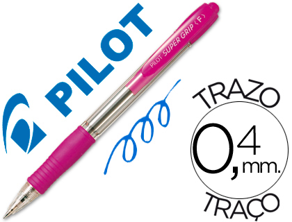 Bolígrafo Pilot Super Grip celeste tinta azul